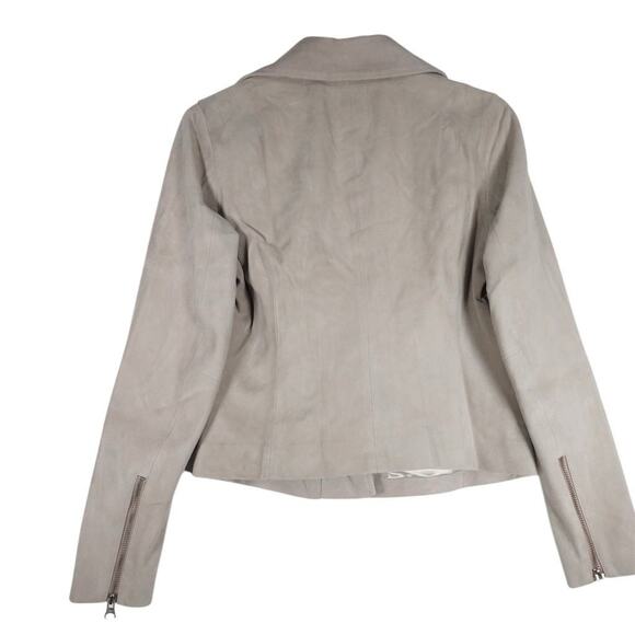 Quince Women's Size XS Biker Jacket Sand Tan 100% Suede Zip Casual NWT - Picture 12 of 13